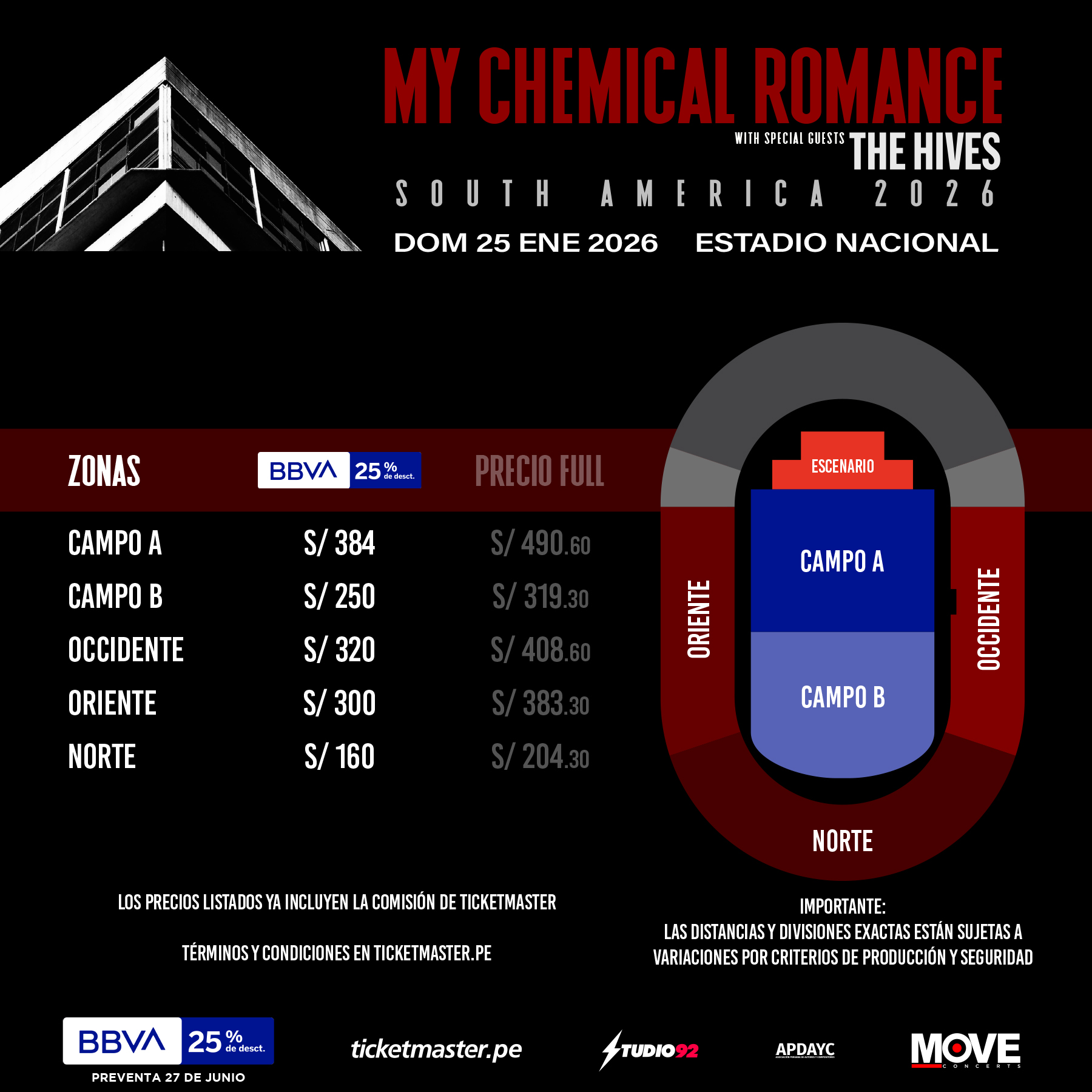 Mapa Precios MY CHEMICAL ROMANCE final