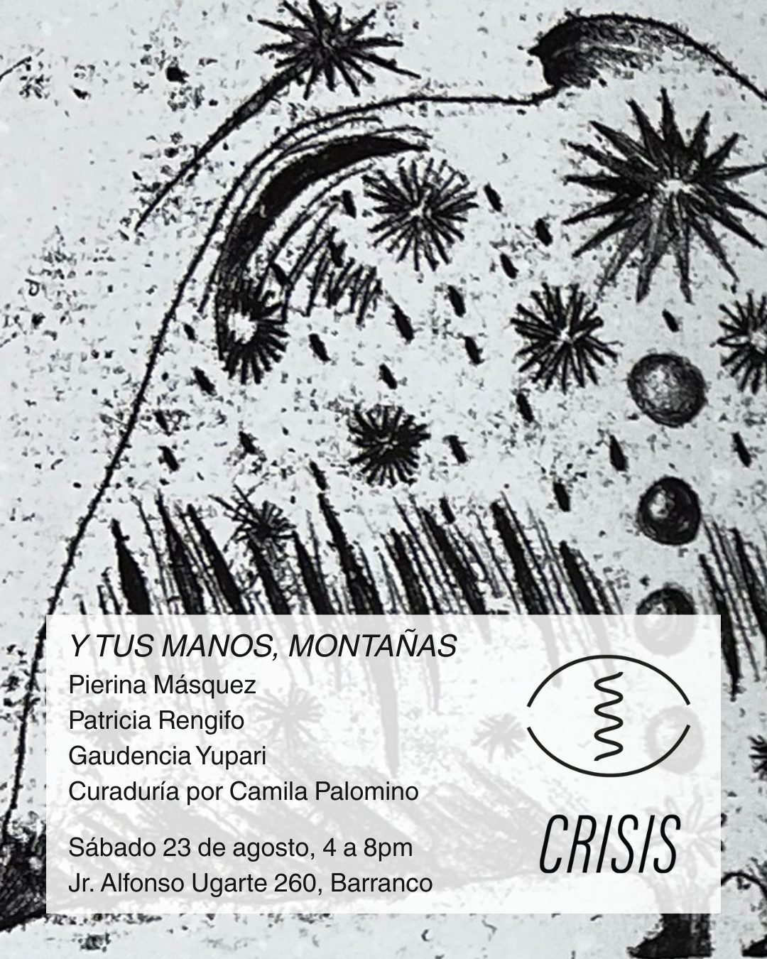 Flyer Y tus manos montanas