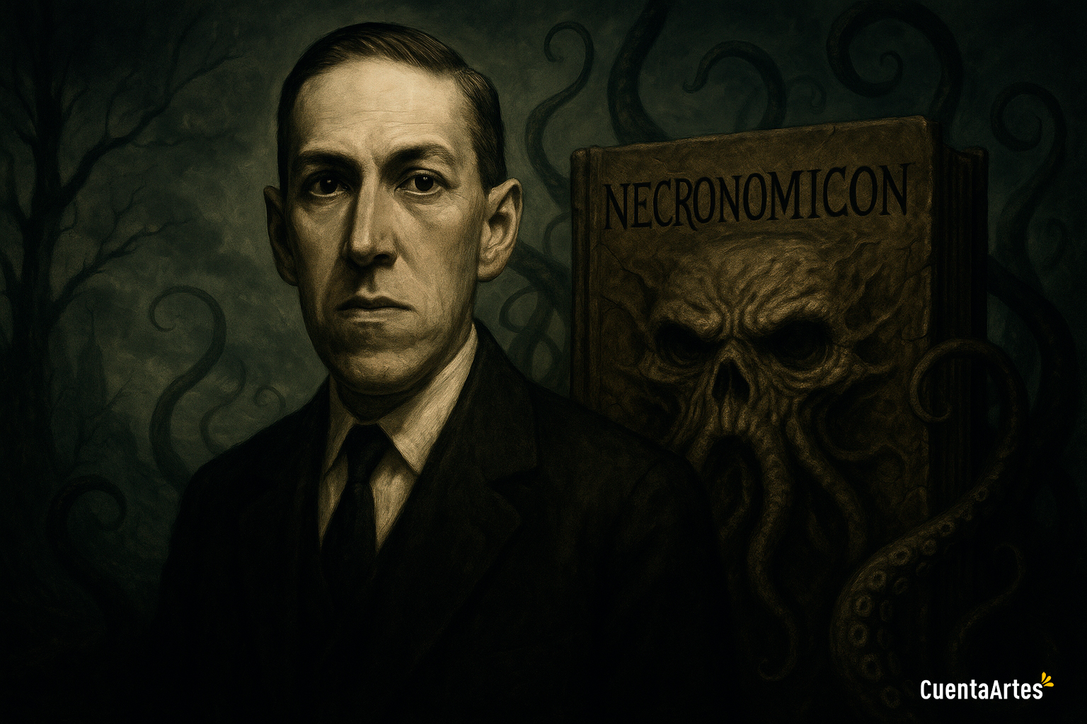 Lovecraft y Necronomicon nota