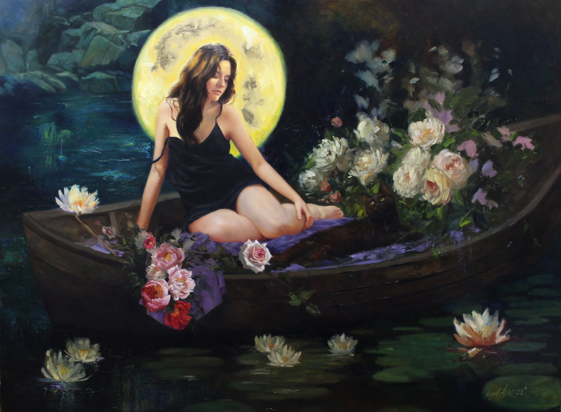 Naufragio de Ingrid Arias. Oleo sobre lienzo. 120 x 90 cm. 2025