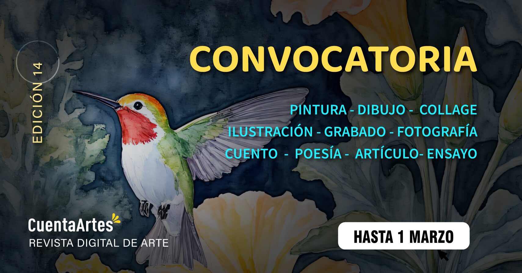 CONVOCATORIA DE ARTE EDICION 14 CUENTA ARTES WEP