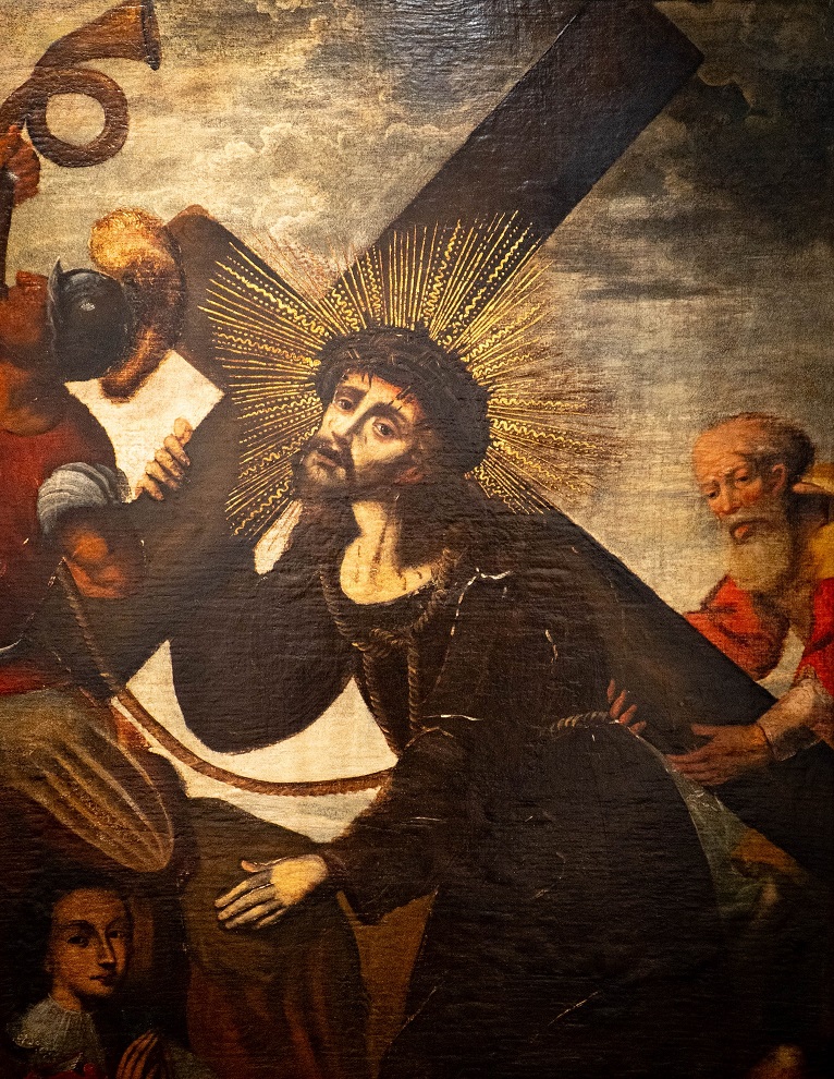 Cristo con la Cruz a Cuestas Anonimo Siglo XVIII