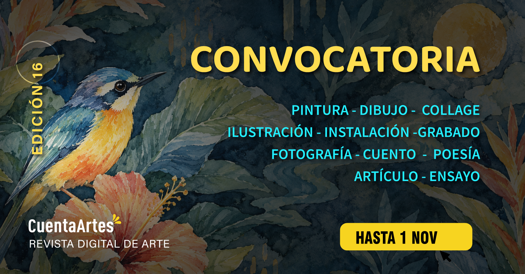 CONVOCATORIA de arte diciembre 2026 cuentaartes